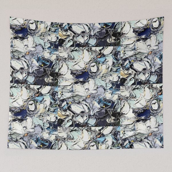 Item preview, Part of  oil painting "Blue flowers" by Marina Daniluka, edited pattern designed and sold by MariDaniArt.