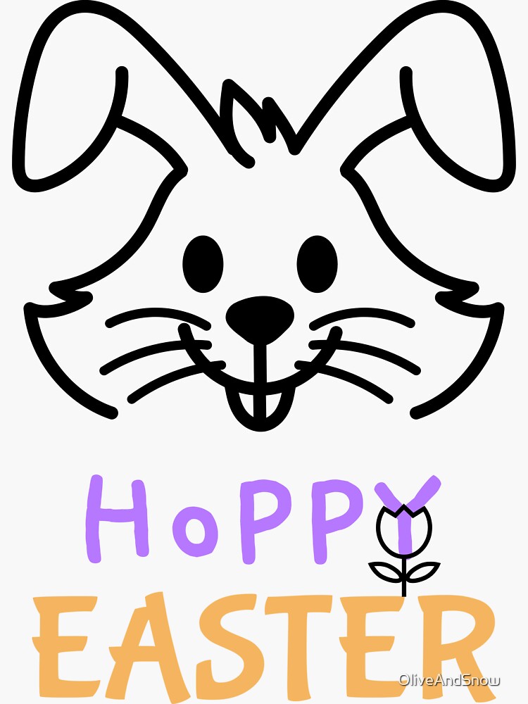 Easter Wishes Happy Easter Eggs Eastern Star Hoppy Easter | Sticker