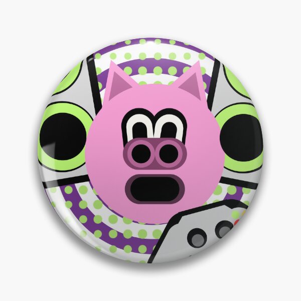 Item preview, Gamer pig character logo designed and sold by GingaDesigns.