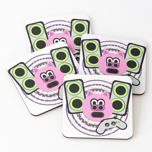 Item preview, Gamer pig character logo designed and sold by GingaDesigns.