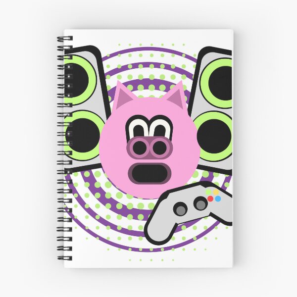 Item preview, Gamer pig character logo designed and sold by GingaDesigns.