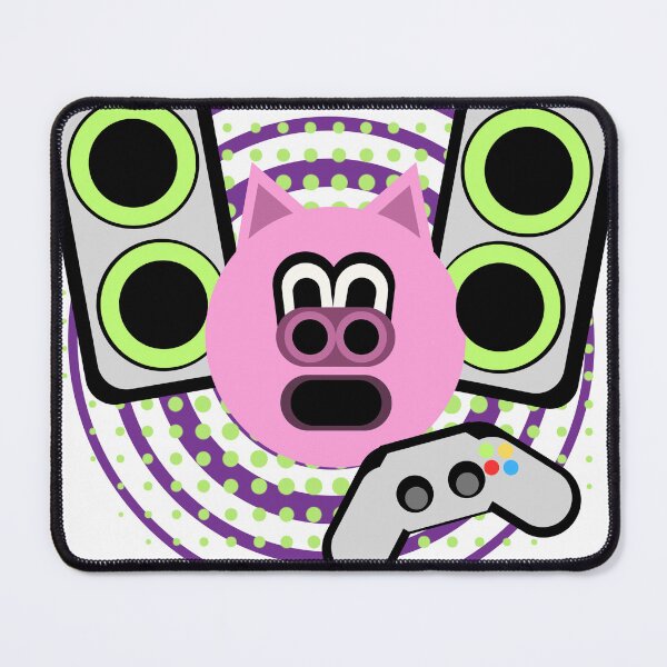 Item preview, Gamer pig character logo designed and sold by GingaDesigns.