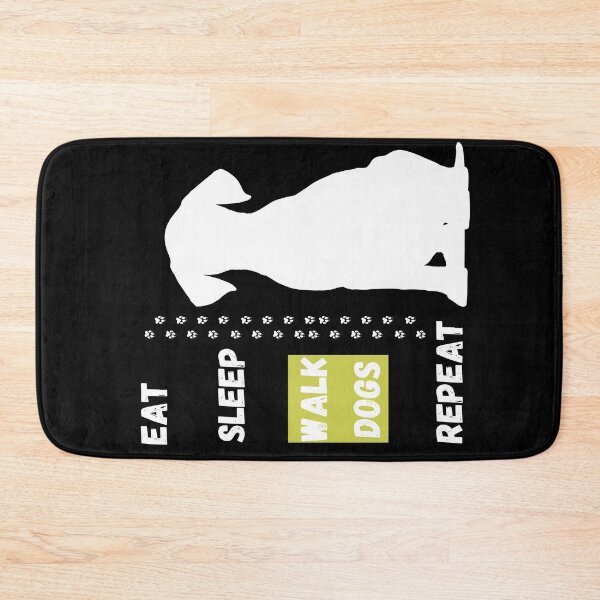 Item preview, eat sleep walk dogs repeat designed and sold by JuniperusArt.