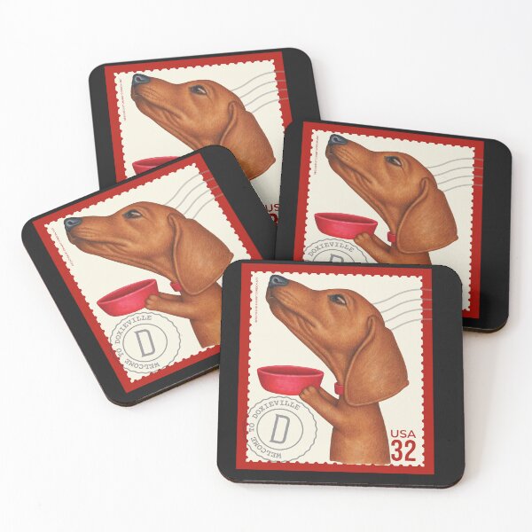 Item preview, Cute Stamp of Doxie Dachshund Begging for Food designed and sold by Danny Gordon.