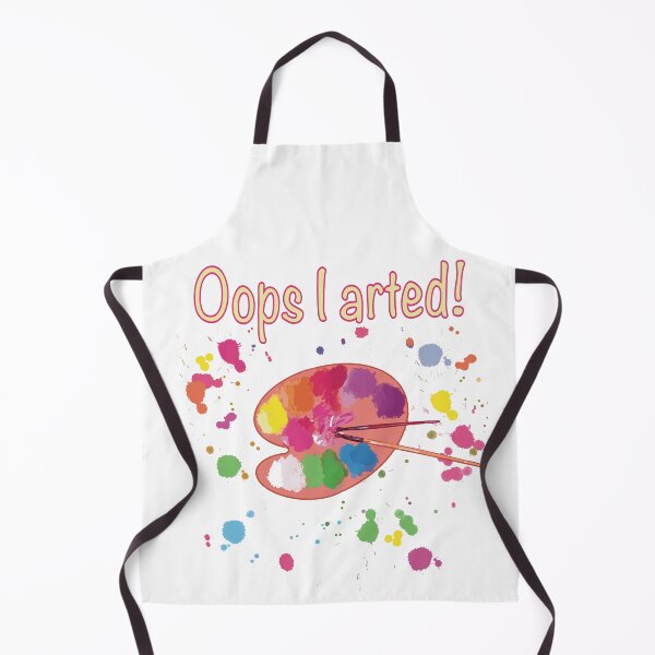 Item preview, Funny artist shirt “Oops I arted“ with colorful illustration of artist’s palette and brushes designed and sold by K Mussack.