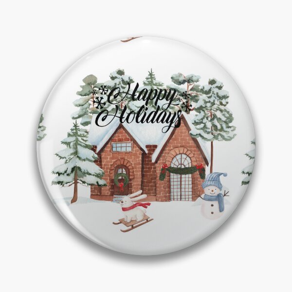 Item preview, Happy Holidays Snowman and Bunny! designed and sold by TidyKitchenInc.