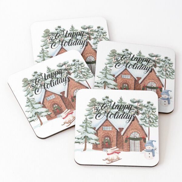 Item preview, Happy Holidays Snowman and Bunny! designed and sold by TidyKitchenInc.