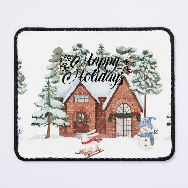 Item preview, Happy Holidays Snowman and Bunny! designed and sold by TidyKitchenInc.