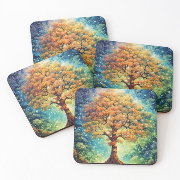 Item preview, Whimsical Tree at night Painting  designed and sold by MargaretWiktor.