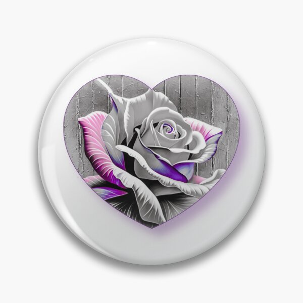 Item preview, Grey and pink rose heart designed and sold by MamaCsTees.