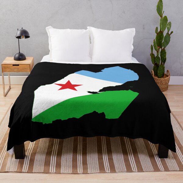Item preview, Flag Map of Djibouti designed and sold by feether-store.
