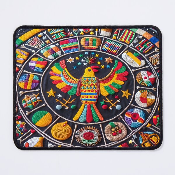 Item preview, Adinkra Symbols Inspired Tapestry Pattern 04 designed and sold by MyEbonyYou.