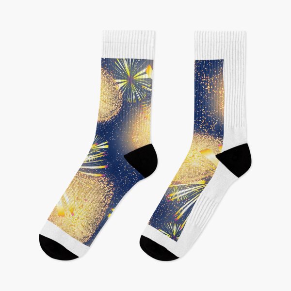 Item preview, big bright explosive fire works in the night sky designed and sold by clearviewstock.