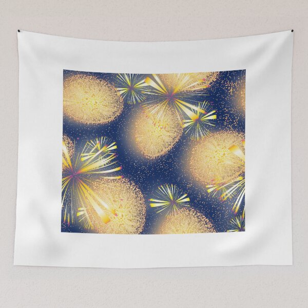 Item preview, big bright explosive fire works in the night sky designed and sold by clearviewstock.