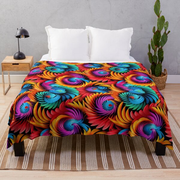 Item preview, Pop Art Neon Spiral Top 4D Illusion Extravaganza designed and sold by polonuim210.