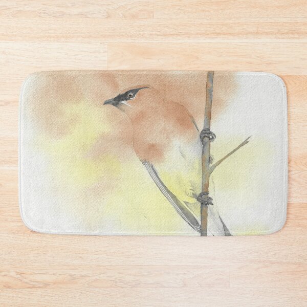 Item preview, cedar waxwing watercolor bird portrait designed and sold by L'Atelier Oranjade.
