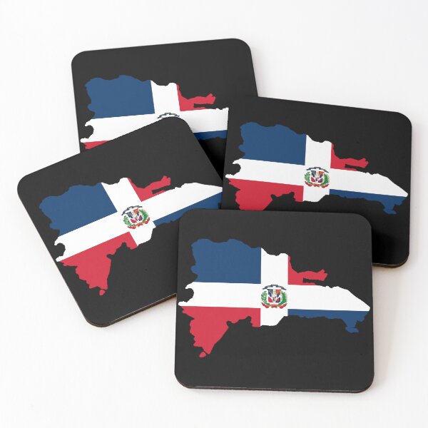 Item preview, Flag map of Dominican Republic designed and sold by feether-store.