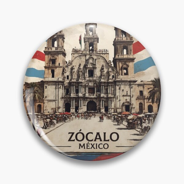 Item preview, Zócalo de Mexico Vintage Poster designed and sold by TravelersGems.