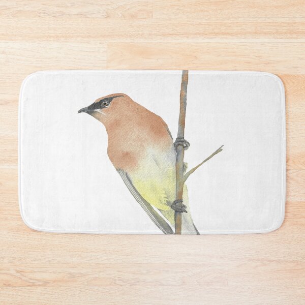 Item preview, cedar waxwing watercolor bird portrait v2 designed and sold by L'Atelier Oranjade.