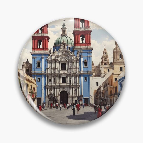 Item preview, Zocalo de Puebla Mexico Vintage Poster Tourism designed and sold by TravelersGems.