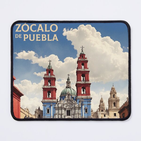 Item preview, Zocalo de Puebla Mexico Vintage Poster Tourism designed and sold by TravelersGems.