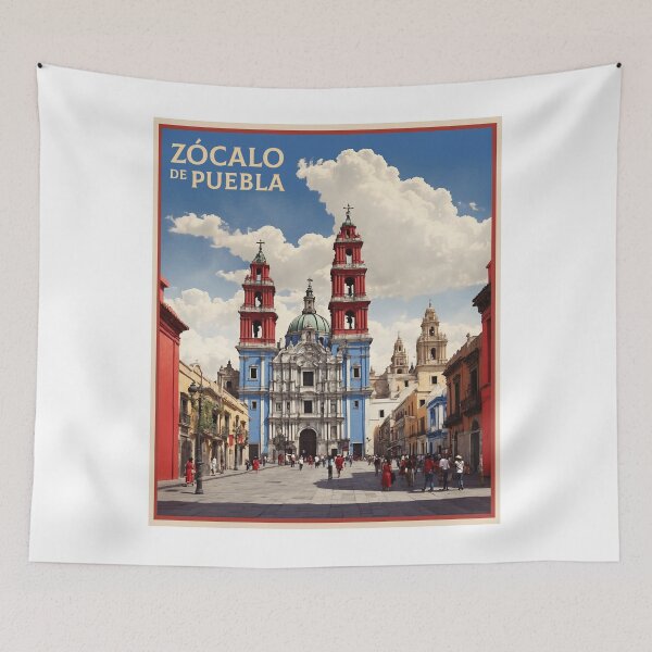 Item preview, Zocalo de Puebla Mexico Vintage Poster Tourism designed and sold by TravelersGems.