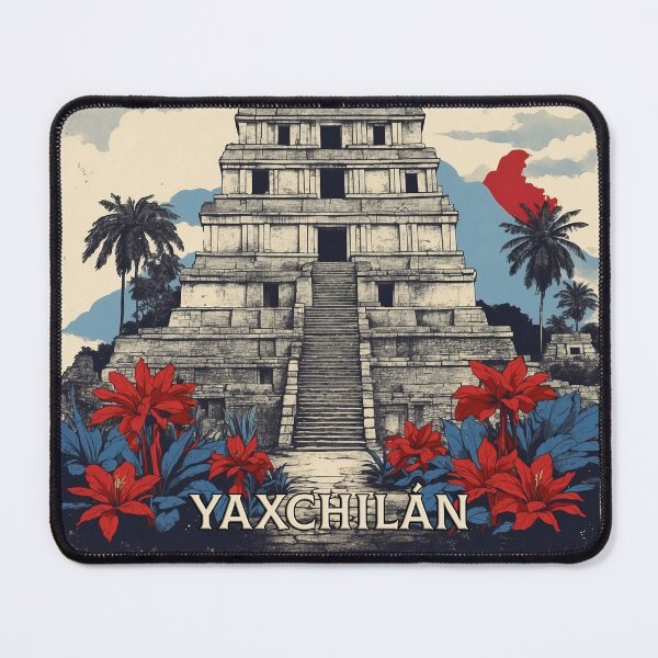 Item preview, Yaxchilan Mexico Vintage Poster designed and sold by TravelersGems.