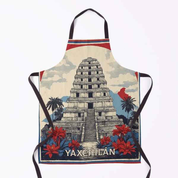 Item preview, Yaxchilan Mexico Vintage Poster designed and sold by TravelersGems.