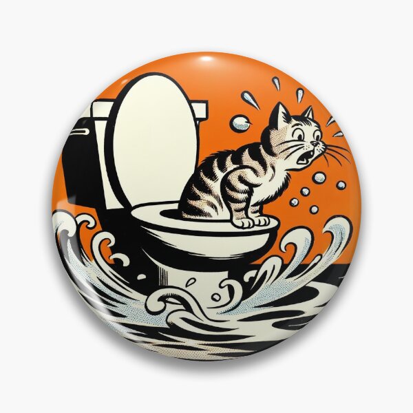 Item preview, Curiosity Flushed the Cat designed and sold by Synth-Art.
