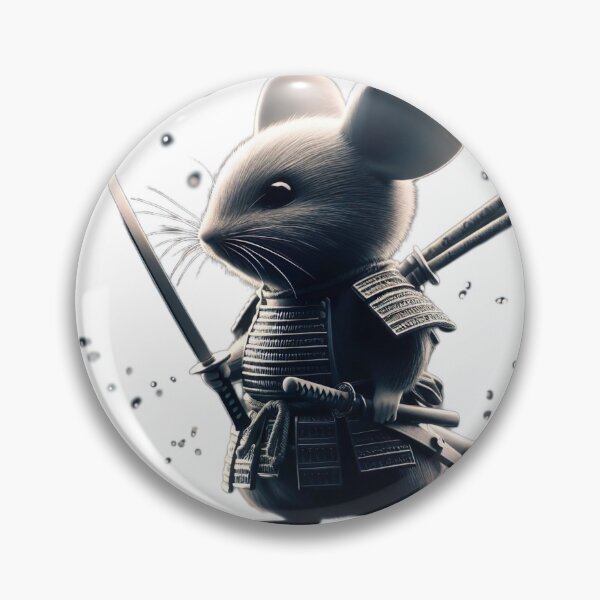 Item preview, "Samurai Mouse: Striking Visual in Dark Background with Tiny Sword" designed and sold by Huycao211.
