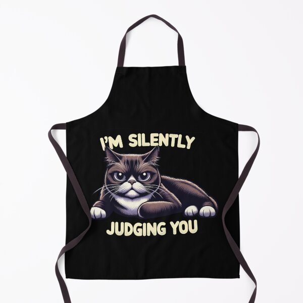 Item preview, I'm Silently Judging You Funny quote with cat, cat lovers designed and sold by CG Studio.