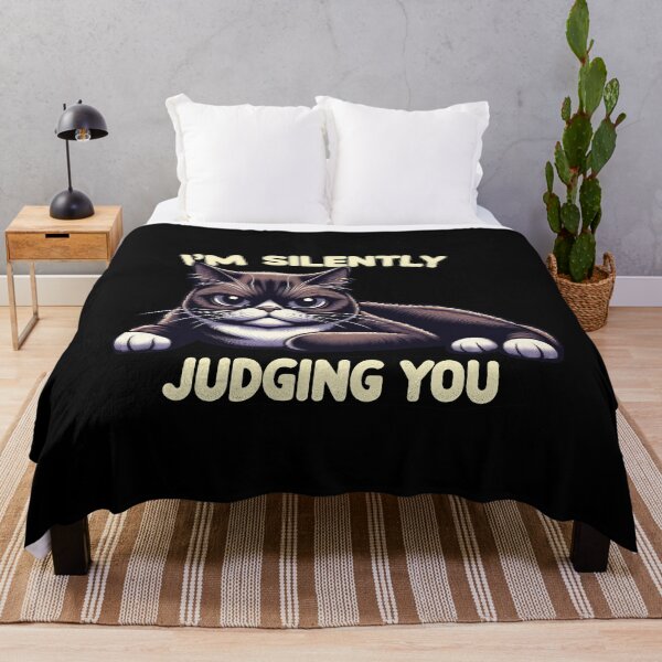 Item preview, I'm Silently Judging You Funny quote with cat, cat lovers designed and sold by CG Studio.