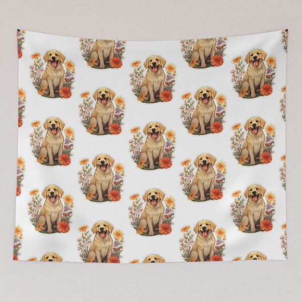 Item preview, Golden Bloom - Cartoon Labrador Portrait designed and sold by PureGlee.