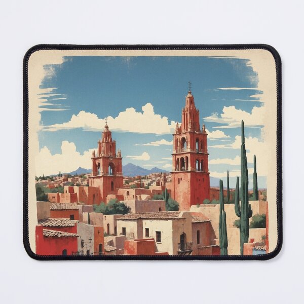 Item preview, San Miguel Allende Mexico Vintage Poster Tourism designed and sold by TravelersGems.