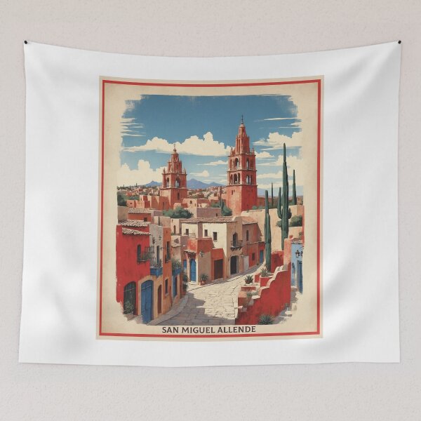 Item preview, San Miguel Allende Mexico Vintage Poster Tourism designed and sold by TravelersGems.