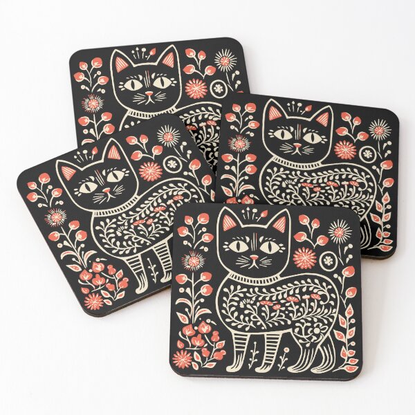 Item preview, Lino Cut Cat designed and sold by Texterns.