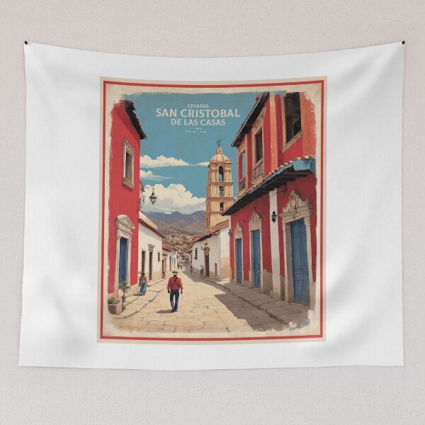Item preview, San Cristobal de las Casas Mexico Vintage Poster Tourism designed and sold by TravelersGems.