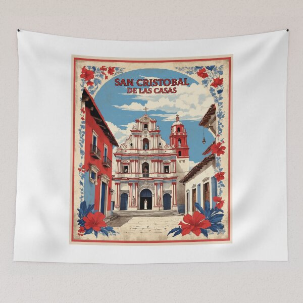 Item preview, San Cristobal de las Casas Mexico Vintage Poster Tourism designed and sold by TravelersGems.