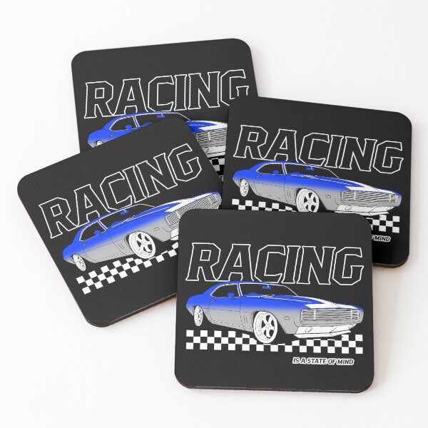 Item preview, Racing Is A State Of Mind Funny Checkered Flag Fast Cars Speed Motorsports Street Racing Classic Cars designed and sold by CarantinedChaos.