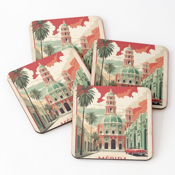 Item preview, Mérida Mexico Vintage Poster designed and sold by TravelersGems.