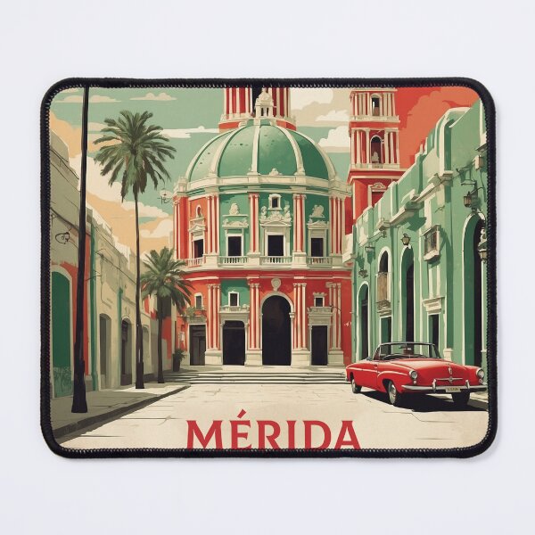 Item preview, Mérida Mexico Vintage Poster designed and sold by TravelersGems.