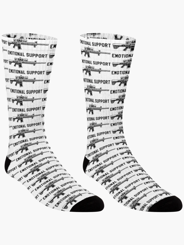 Thumbnail 3 of 5, Socks, EMTIONAL SUPPORT - RIFLE designed and sold by RENAGADE4LYF.