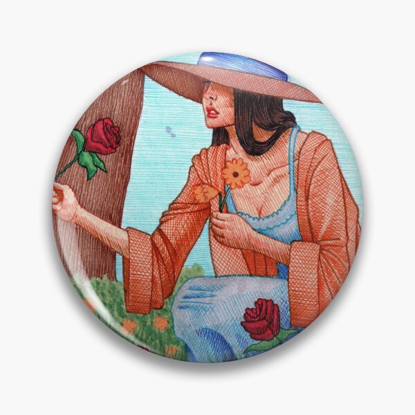 Item preview, Girl picking flowers designed and sold by PenworkGallery.