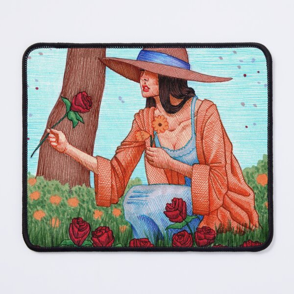 Item preview, Girl picking flowers designed and sold by PenworkGallery.
