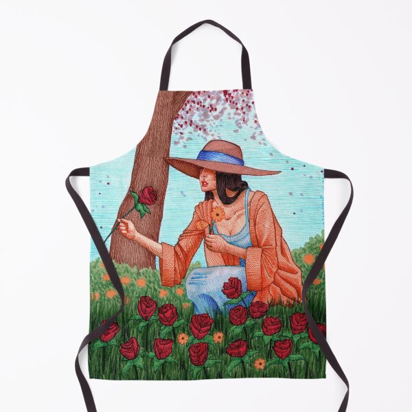 Item preview, Girl picking flowers designed and sold by PenworkGallery.