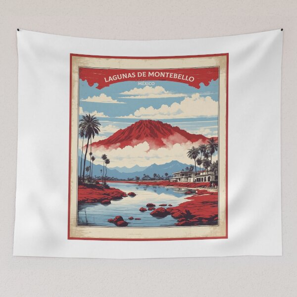 Item preview, Lagunas de Montebello Mexico Vintage Poster Tourism designed and sold by TravelersGems.