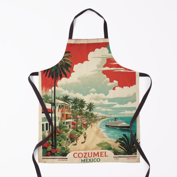 Item preview, Cozumel Mexico Vintage Poster designed and sold by TravelersGems.