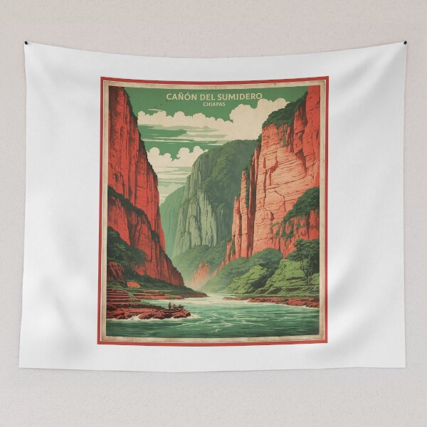 Item preview, Cañon del Sumidero Chiapas Mexico Vintage Poster Tourism 2 designed and sold by TravelersGems.