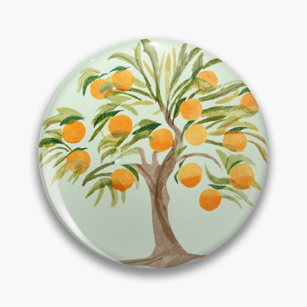 Item preview, Watercolor Orange Tree designed and sold by cozyvintage.