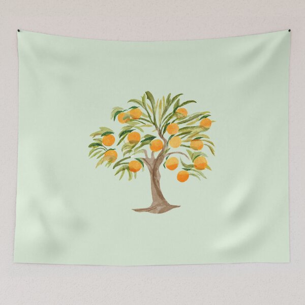 Item preview, Watercolor Orange Tree designed and sold by cozyvintage.